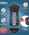 Outdoor Bug Zapper With 4000 Volt Electric Insect Killer For Half Acre Coverage Non Clogging Shock Grid ETL Certified