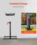 Built Like A Tank Heavy Duty Roller Stands Two Pack Adjustable Shop Supports Carry Up To One Hundred Thirty Five Pounds Roll Easy With Pipe Lumber Saw Horse And Workshop Gear, foldable design for easy storage.