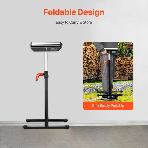 Built Like A Tank Heavy Duty Roller Stands Two Pack Adjustable Shop Supports Carry Up To One Hundred Thirty Five Pounds Roll Easy With Pipe Lumber Saw Horse And Workshop Gear, foldable design for easy storage.