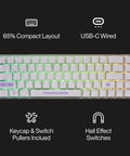 Next Level 65 Percent Mechanical Gaming Keyboard With Usb Wired Pc Setup, featuring a compact layout and RGB lighting.