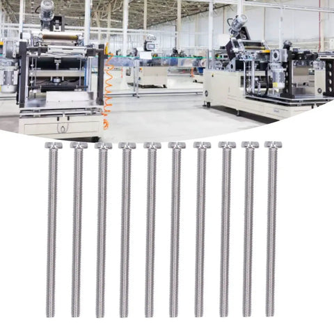 50 Pack M3 Stainless Steel Slotted Cheese Head Screws displayed in a factory setting for machines and tools uses.