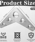 Heavy Duty Steel Weld On Triangle Gussets 12 Piece Kit Featuring Tough As Nails Reinforcement Plates measuring 3x3 inch with mounting holes.