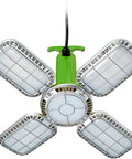 16000 Lumen Temporary LED Work Light With Four Pivoting Panels And 360 Degree Beam Spring Loaded Quick Mount Hook