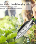 Three Piece Gardening Tool Set For Everyday Gardeners Heavy Duty Kit with marked stainless steel transplant trowel