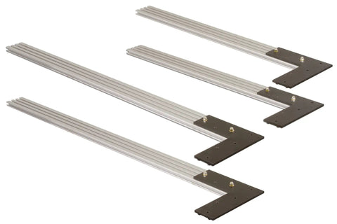 Top Shelf MDF Routing Kit With Quick Release Frame Setup featuring two 32-inch and two 48-inch guide rails for cabinet builds.