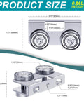 Dimensions of P2750EG Trolley Assembly for light duty electric hoist with smooth carbon steel bearings, shown in front and side views.