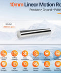 Two Piece 10mm X 200mm Linear Motion Rods Perfect For Smooth Shaft Guidance And Reliable Linear Rail Systems Made From Durable C45 Steel.