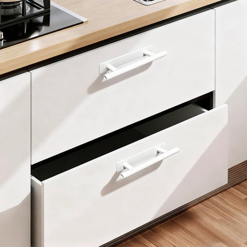 Self Stick Push Pull Helper White Hidden Cabinet Handle Made From ABS Plastic Ideal For Doors Windows Wardrobes And Cabinets