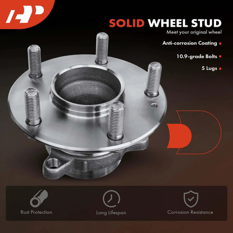 Rear Wheel Bearing And Hub Assembly 5 Lug Replacement For Honda Civic 2016 2021 And Insight 2019 2022 close-up image