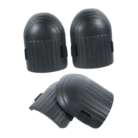 Heavy Duty Work Knee Pads With Wear Resistant Pads Built In Joint Protectors For Construction And Repair Comfy Soft Kneepads That Actually Handle The Daily Grind 4 Piece Pack, black durable pads shown.
