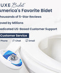 Non Electric Bidet Attachment For Toilet Seat With Adjustable Water Pressure And Rear Wash Single Nozzle in blue finish.