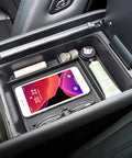Santa Fe Center Console Organizer Tray With Secondary Divider For 2024 2025 2026 Models Black Interior Accessory Armrest Storage Box