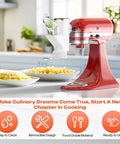 Upgrade Your Pasta Game With This Gourmet Press Attachment For Stand Mixers Featuring 7 Interchangeable Plates kitchen setup