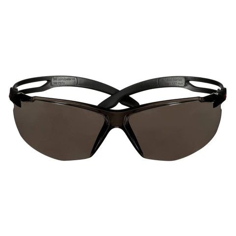 Built Tough Black Safety Glasses With Grey Scratch Resistant Lenses Deliver Zero Fog Hassle Thanks To Scotchgard Anti Fog Coating, front view.