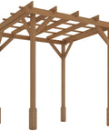 Six Point Six Foot By Six Point Six Foot Outdoor Pergola Kit With Built To Last Concrete Anchors And A Sturdy Frame Wood Gazebo Grape Trellis
