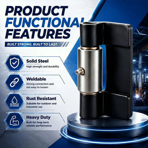 4 Pack Weld On Butterfly Hinges Heavy Duty Gate Hardware Solid Steel Center Pin Shaft, showcasing durable, weldable, rust-resistant design.