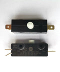 Precision Snap Action Micro Switch Spdt One Normally Open One Normally Closed Contact Rating 15 Amp 125 250 Vac Pin Plunger Actuator viewed from top and bottom angles.