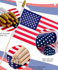 All American Flags On Sticks 12 Pack 8x12 Inch Wood Stick Flags With Kid Safe Spear Top Ideal For Memorial Day Parades 4th Of July