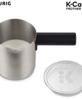 Non Dairy Milk Frother For K-Café Coffee Makers Only, Hot And Cold Frothing, 34-Ounce Capacity, Charcoal Finish with Lid