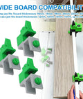 Slick Adjustable Scribe Jig And No Fuss Clamp Tool for Kitchen Cabinet Fillers demonstrating wide board compatibility for 12-24mm boards.