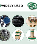 270Pcs O Ring Kit For Car A C And Plumbing, 18 Sizes NBR Rubber Seals Assortment shown in multiple uses