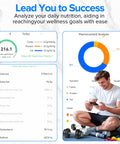 Man using Your Kitchen Sidekick Smart Scale With Nutritional Calculator And Free App, digital tracking of calories and macros