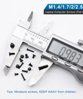 720 Piece Laptop Screw Kit Carbon Steel Phillips Flat Head Assortment with caliper measuring screws