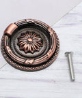 5 Pack Round Vintage Cabinet Drawer Pull Handles With Red Bronze Finish Dope Vintage Look 47mm Diameter Single Hole Metal Knob Rings Decorative Kitchen Wardrobe Dresser Hardware Multi Purpose Cabinet Pulls For Furniture