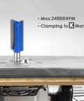 Plus Double Flute Straight Router Bit Set With 1/4 Inch Shank Includes 1/4, 5/16, 3/8, 1/2 Diameter Bits Updated C3 Carbide inserted in table