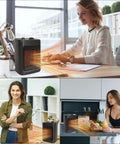 Two In One Portable Space Heater With 1500W And 1000W Settings, Quiet Ceramic Heater With Integrated Fan Heats Up To 200 Sq Ft For Bedroom Or Office
