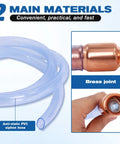 Heavy Duty 3/4 Inch Auto Siphon Hose Tube With 6 Foot Long Flexible Reach, anti-static PVC with brass joint for quick liquid transfers.
