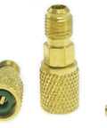Three Way AC Diagnostic Manifold Gauge Set For Freon Charging Fits R410A R22 R404A Refrigerants With 60 Inch Hoses And Quarter Inch Thread Two Quick Couplers For HVAC And Auto AC Maintenance DIY Friendly brass quick coupler adapter