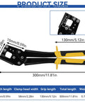 Heavy Duty Steel Stud Crimper Pliers Framing Tool For Fixing Light Steel Keels With 0.5-0.8mm Wall Thickness Hole Punch Included