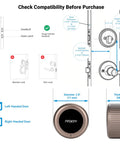 Smart Lock Retrofit For Your Deadbolt In Minutes With Built In Wi Fi Keyless Entry, App Remote Control, Auto Lock, Door Ajar Alerts, 300 Day Battery, Alexa Compatible, No Drill Installation, Antique Bronze Finish compatibility guide