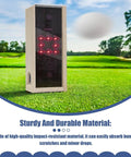 Rugged Protective Shield For Square Golf Launch Monitor Portable Case on grass, impact-resistant material shown outdoors