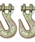 1/4 Inch Forged Clevis Grab Hook Grade 70 Set That Delivers 14,400 Lbs Breaking Strength Beefy Built Chain Hooks For Trailers And Towing 2 Pack Durable Steel