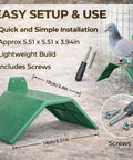 10-Piece Plastic Dove Rest Stands With Anti-Skid And Heat-Resistant Design, Green Pigeon Perch for easy setup shown