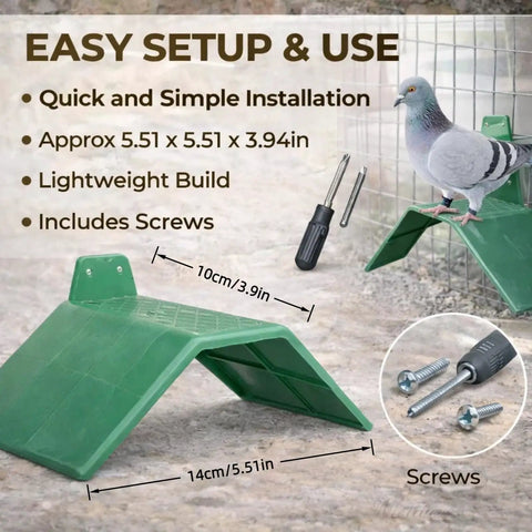 10-Piece Plastic Dove Rest Stands With Anti-Skid And Heat-Resistant Design, Green Pigeon Perch for easy setup shown
