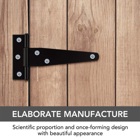 Six Pack T Shaped 4 Inch Cabinet Door Hinges With Six Fixing Screw Holes Durable Galvanized Iron Door Hardware