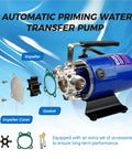 Go To Water Transfer Pump 115V One Tenth HP 330 GPH Portable Electric All Purpose Utility Pump with parts labeled