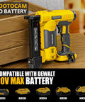 Cordless Brad Nailer For 20V Max Battery Compatible, 2 In 1 Nail Gun With 1000 Nails And 500 Staples, shown with batteries