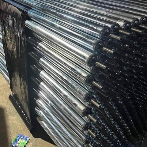 Heavy Duty Gravity Conveyor Rollers Steel Tube 2 Inch Diameter By 10 Inches Long Pack Of Three stacked for easy access.