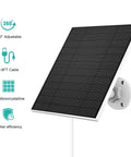 5W Solar Panel Charger For Wyze Battery Cam Pro And Wyze Outdoor V1 V2 With USB C Port IP65 Waterproof on adjustable mount