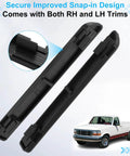 Pair of black dash panel bezel inserts, left and right, for 1992-1997 Ford F-Series trucks.