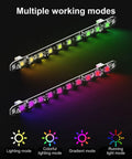 Two Pack 5V 270mm LED Light Strip For 3D Printers Colorful Beads PCB Light Bar Replacement Lamp in multiple modes