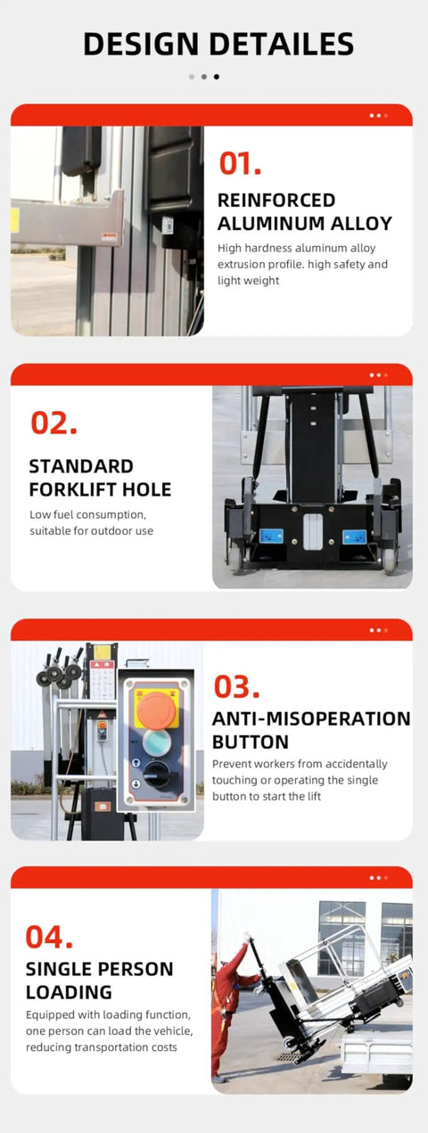Badass Lightweight Single Mast Vertical Aluminum Lift Portable Electric Aerial Platform Crawl Through Narrow Warehouse Aisles Straight Up Ceiling Repair Cheat Code Tool