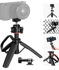 Versatile Extendable Mini Camera Tripod Selfie Stick With Carabiner Grip And Mantis Hook 360 Degree Ball Head for DSLR GoPro