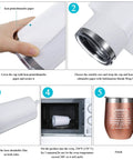 Sublimation Heat Shrink Wrap Sleeves Kit 50 Pieces In 5 Sizes 9x14 8x8 7x11 5x10 4x3 Inch For DIY Tumblers Mugs And More on cup