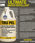 Concentrated Silane Siloxane Water Repellent For Concrete Brick And Masonry Surface Sealer Low Voc Penetrating Formula in a 1-gallon container.
