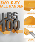 Heavy Duty Wall Mounted Trimmer Rack For String Trimmers And Weed Eaters Garage Organizer Hanger For Power Tools Steel Weed Whacker Holder Easy Install Keeps Tools Off The Floor 1 Pack showing heavy-duty capacity and materials.